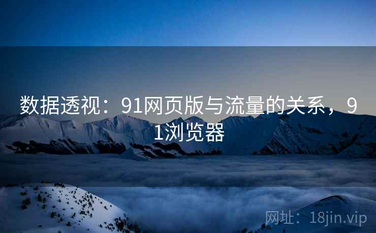 数据透视：91网页版与流量的关系，91浏览器  第1张