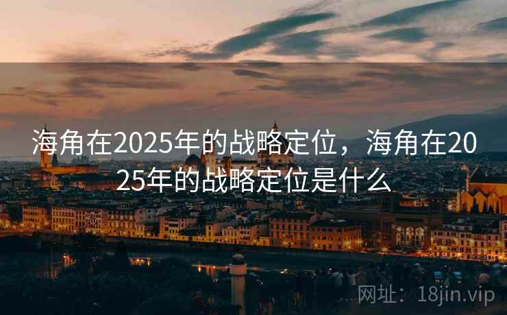 海角在2025年的战略定位，海角在2025年的战略定位是什么  第1张