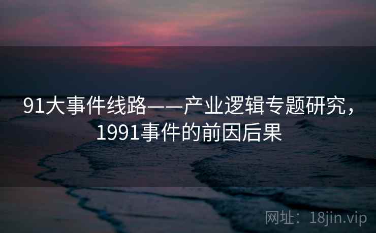 91大事件线路——产业逻辑专题研究，1991事件的前因后果  第2张